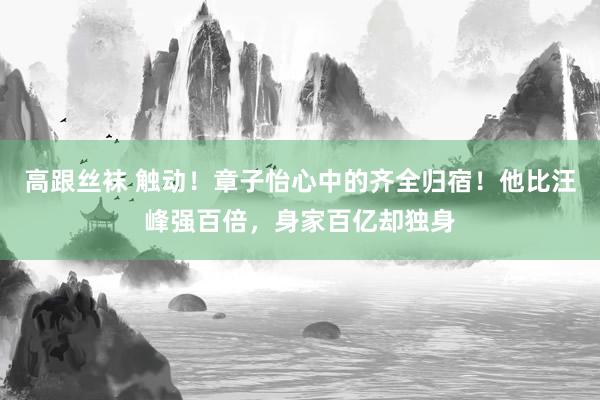 高跟丝袜 触动！章子怡心中的齐全归宿！他比汪峰强百倍，身家百亿却独身