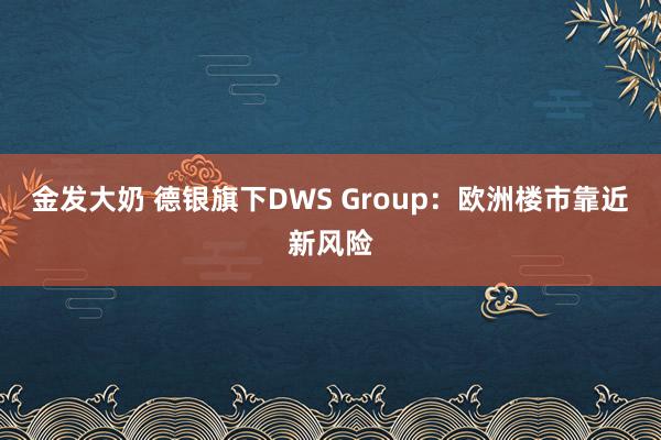 金发大奶 德银旗下DWS Group：欧洲楼市靠近新风险