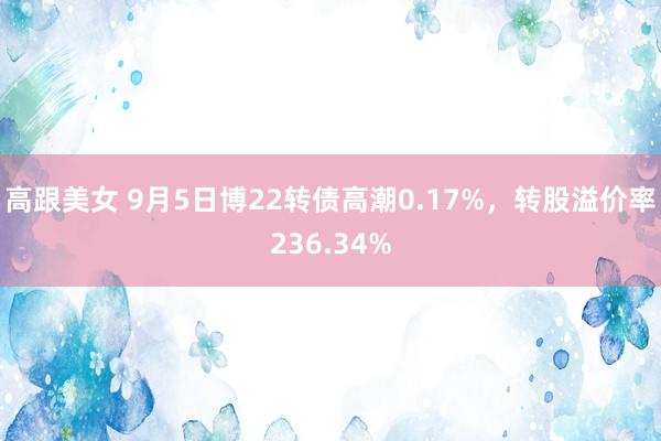 高跟美女 9月5日博22转债高潮0.17%，转股溢价率236.34%